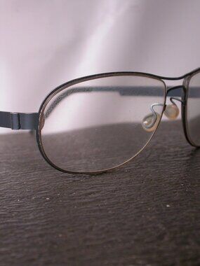 Lindberg Light Blue Strip Titanium Modern Eyeglasses Frames Made in Denmark